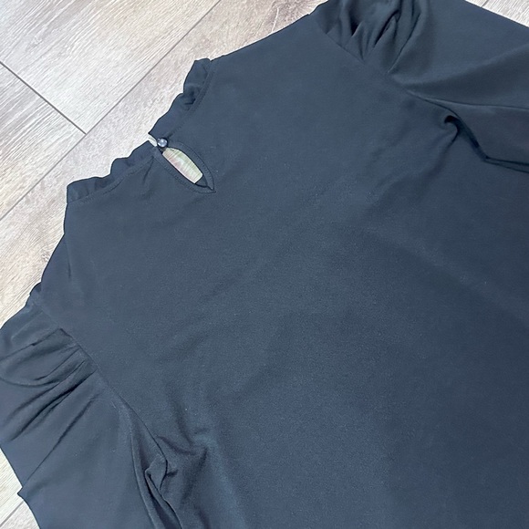 Adrianna Papell Mock Neck Puff Sleeve Blouse - Picture 12 of 13